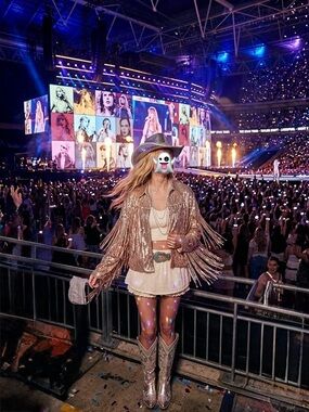 Vocal Metallic Rose Gold Fringed Sequin Jacket
